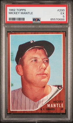 Mickey Mantle 1962 Topps #200 PSA 5 Excellent