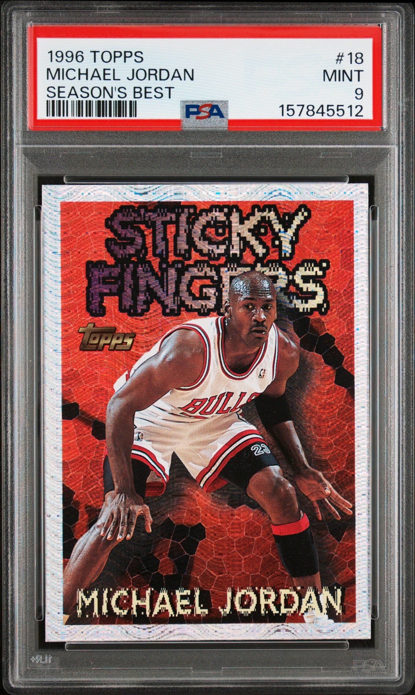 Michael Jordan 1996 Topps Seasons Best #18 PSA 9 Mint