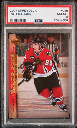 Patrick Kane 2007 Upper Deck #210 Rookie PSA 8 Nm-Mint