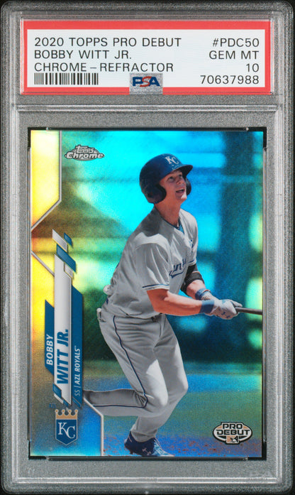 Bobby Witt Jr. 2020 Topps Pro Debut Chrome Refractor #7/99 PSA 10 Gem Mint