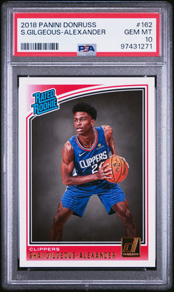 Shai Gilgeous-Alexander 2018 Donruss RC #162 PSA 10 Gem Mint