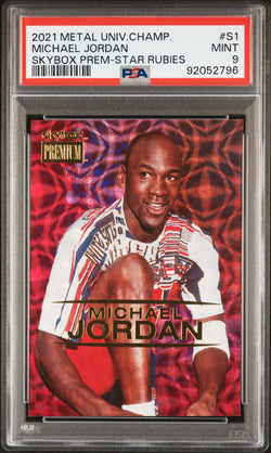 Michael Jordan 2021 Upper Deck Metal Universe Star Rubies #3/100 PSA 9 Mint