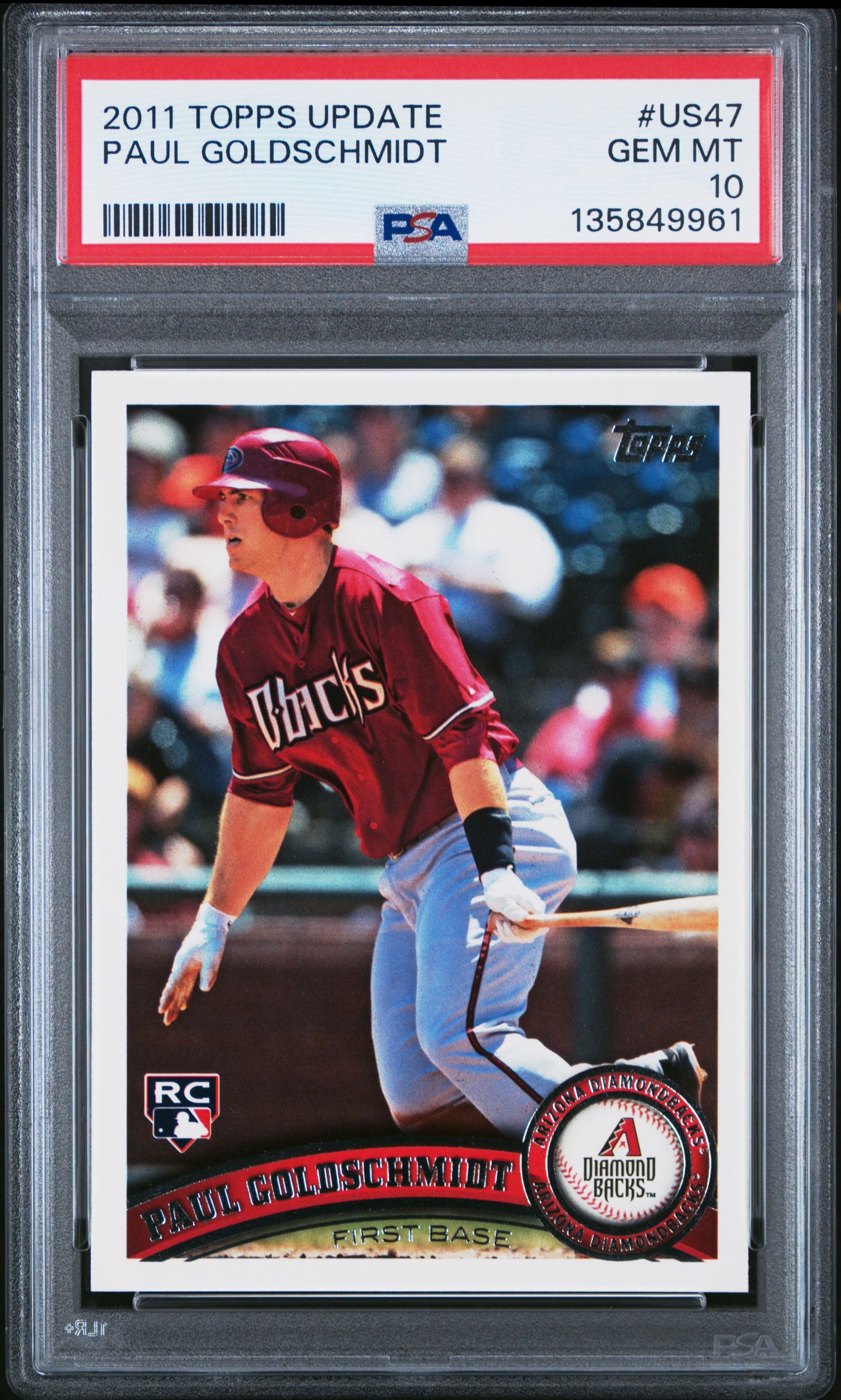 Paul Goldschmidt 2011 Topps Update Rookie #US47 PSA 10 Gem Mint 9961