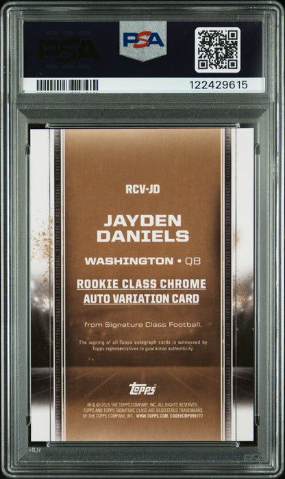 Jayden Daniels 2024 Topps Signature Class Variation Autograph PSA 8 Auto 10