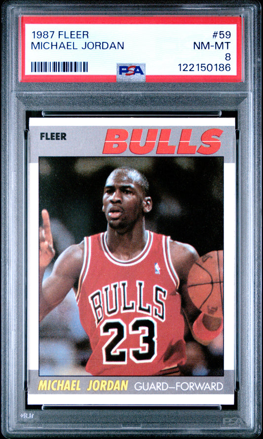 Michael Jordan 1987 Fleer #59 PSA 8 Nm-Mint 0186