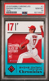 Shohei Ohtani 2018 Chronicles #1 Teal PSA 10 Gem Mint