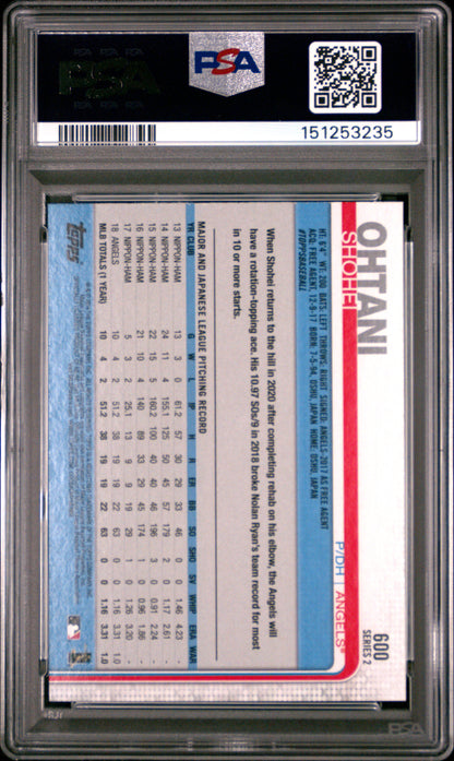 Shohei Ohtani 2019 Topps #600 Rainbow Foil PSA 9 Mint 3235