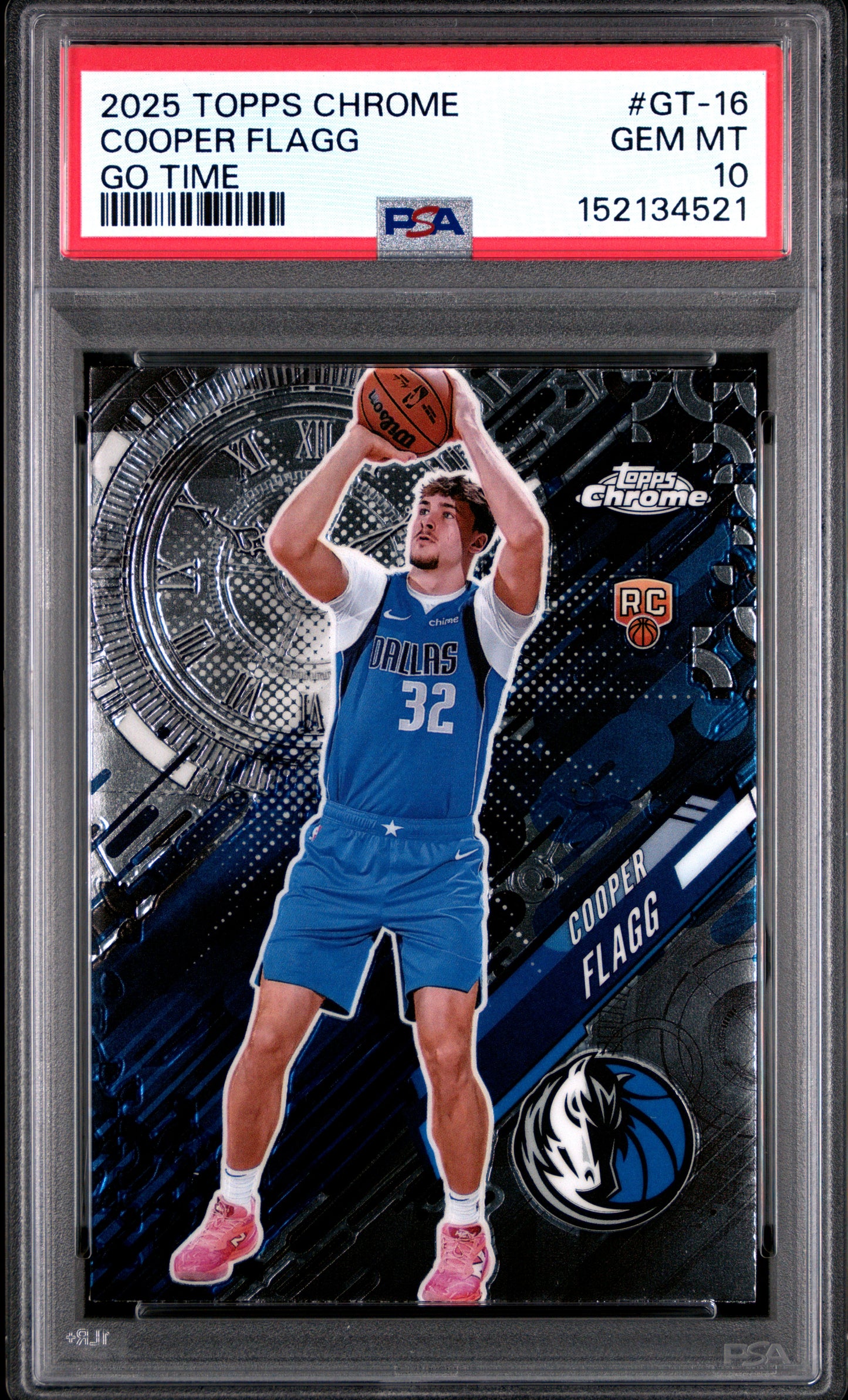 Cooper Flagg 2025 TOpps Chrome Go Time Rookie PSA 10 Gem Mint 4521