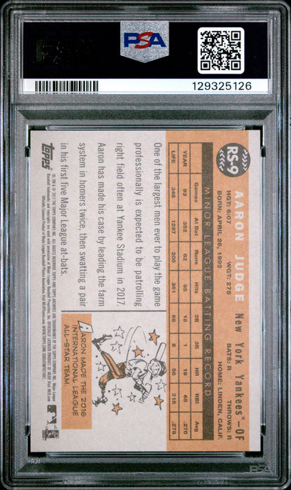 Aaron Judge 2017 Topps Archives Rookie #RS-9 PSA 10 Gem Mint