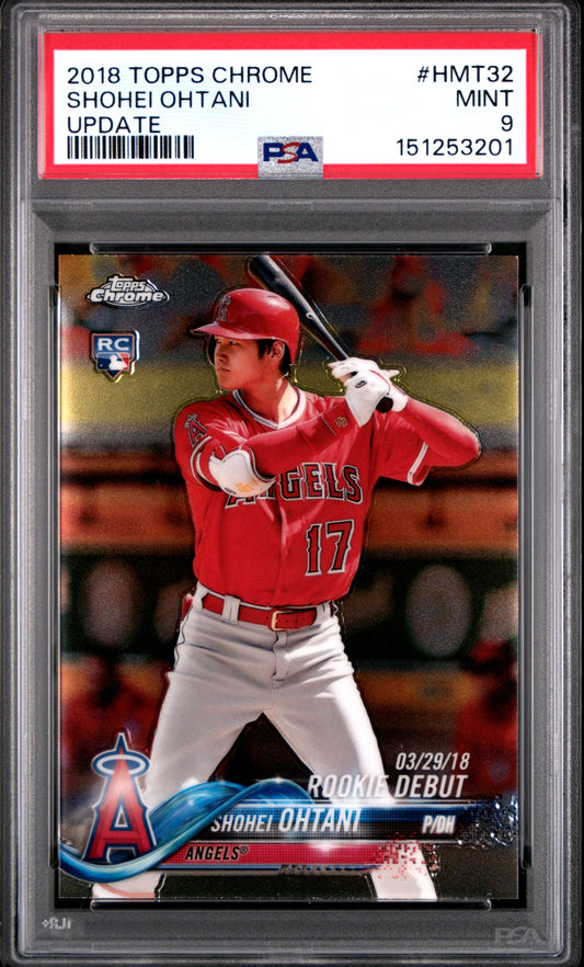 Shohei Ohtani 2018 Topps Chrome Update #HMT32 PSA 9 Mint 3201