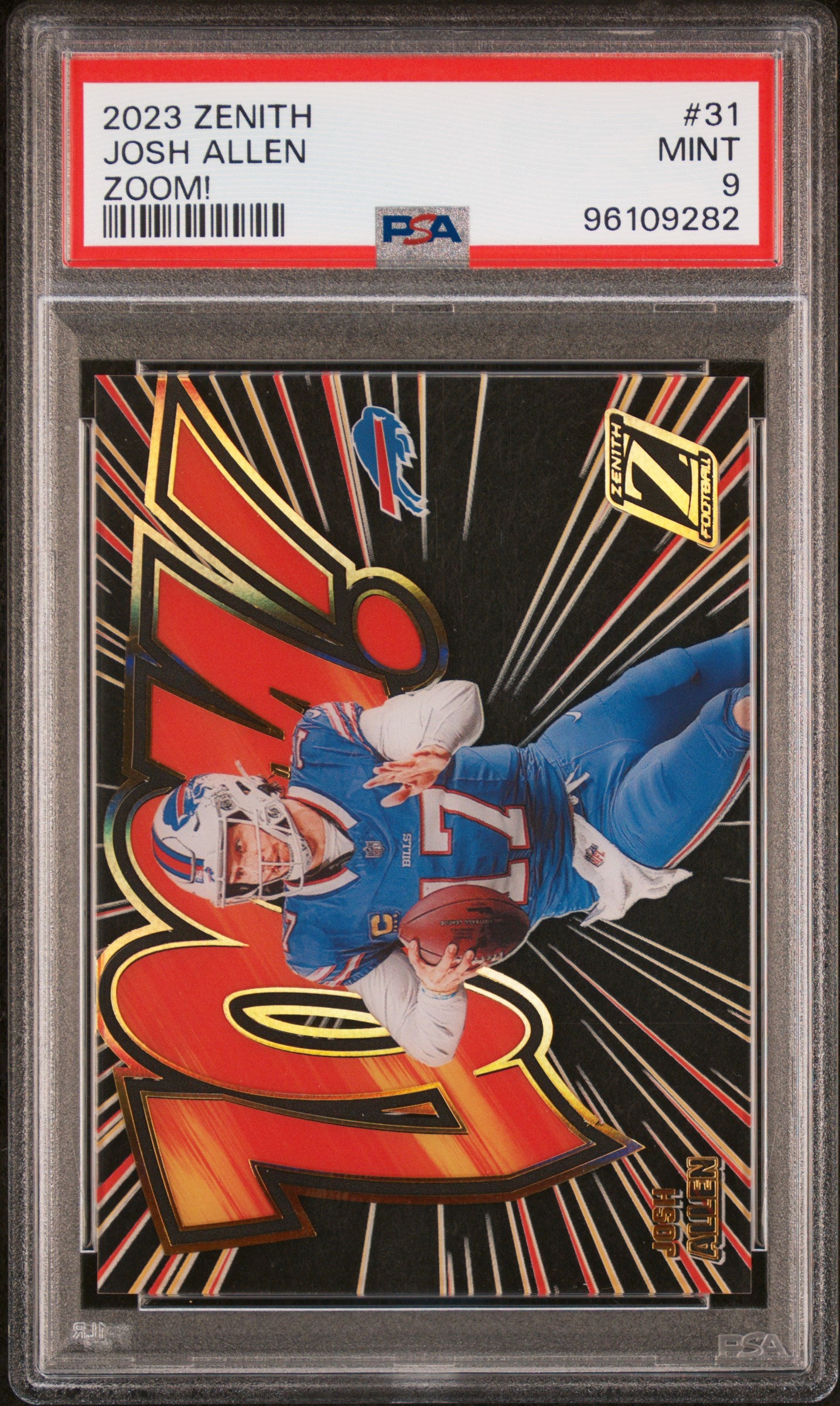 Josh Allen 2023 Panini Zenith Zoom! PSA 9 Mint – Three Stars Sportscards