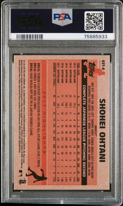 Shohei Ohtani 2018 Topps Chrome 1983 Topps Rookie PSA 10 Gem Mint 5933