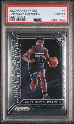 Anthony Edwards 2020 Panini Prizm Emergent PSA 10 Gem Mint 6556