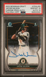 Jacob Wilson 2023 Bowman Chrome Auto PSA 10 Auto 10