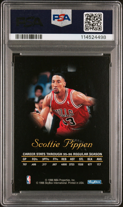 Scottie Pippen 1996 Skybox Premium Autographics PSA 7 Auto 8