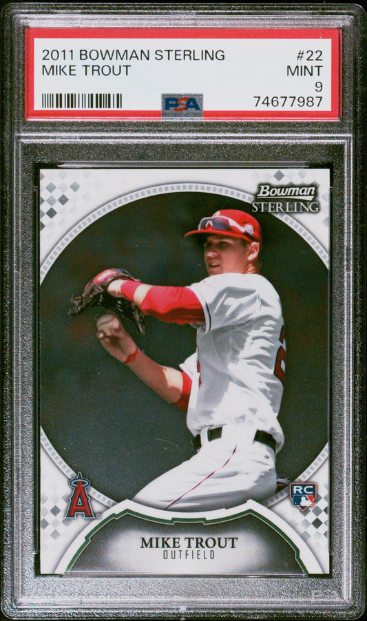 Mike Trout 2011 Bowman Sterling #22 PSA 9 Mint 7987