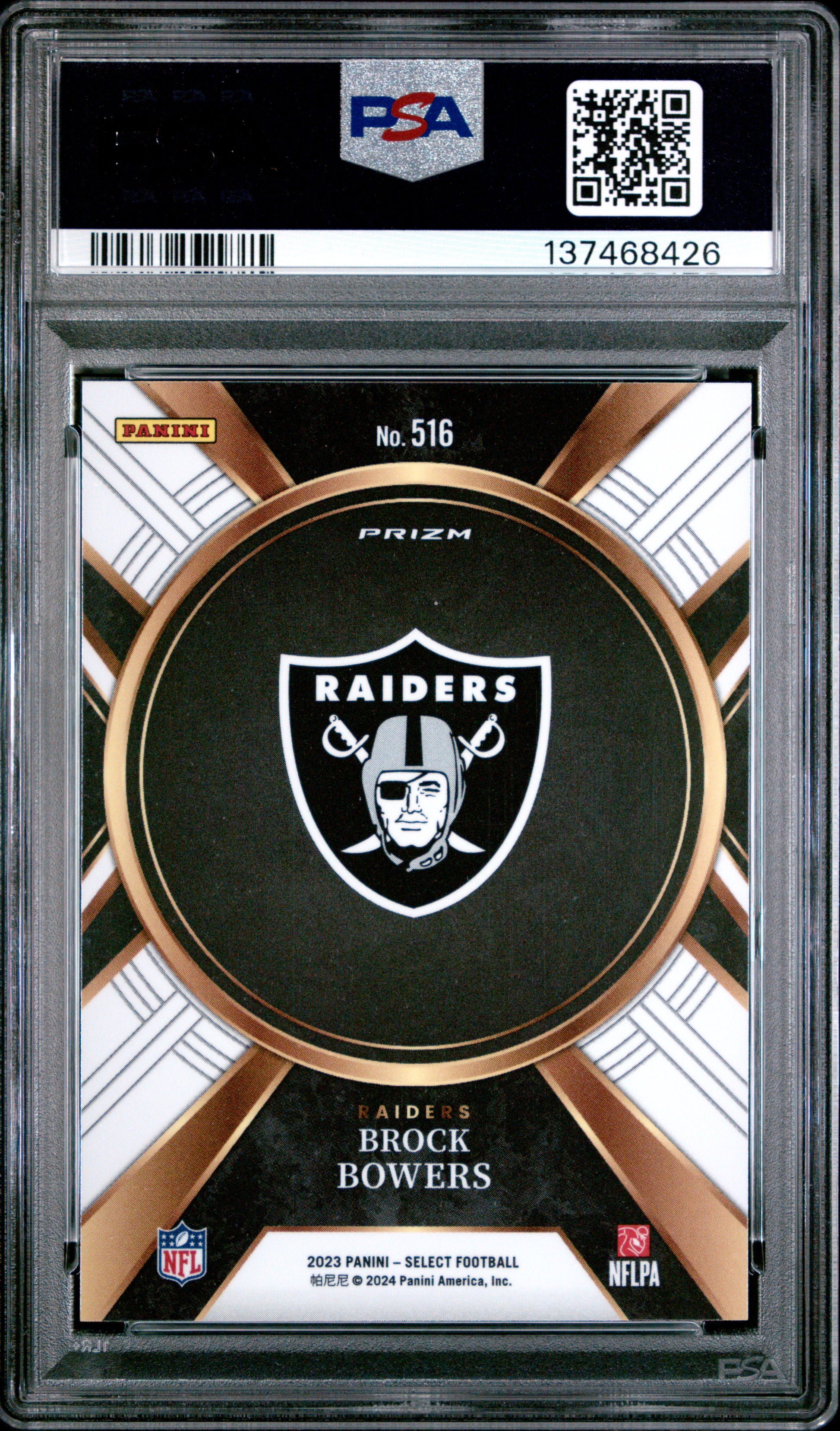 Brock Bowers 2023 Panini Select XRC #516 PSA 10 Gem Mint