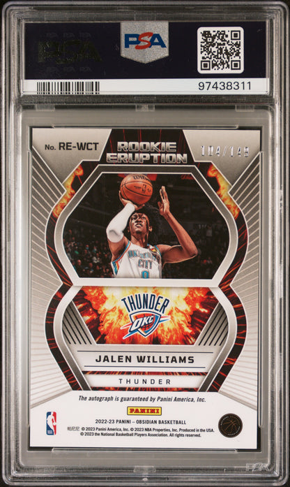 Jalen Williams 2022 Panini Obsidian Eruption Auto PSA 10 Gem Mint