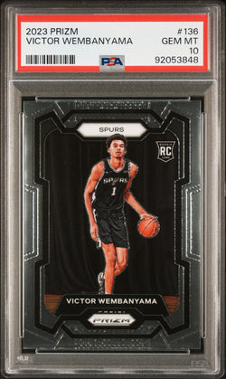 Victor Wembanyama 2023 Panini Prizm #136 PSA 10 Gem Mint 3848