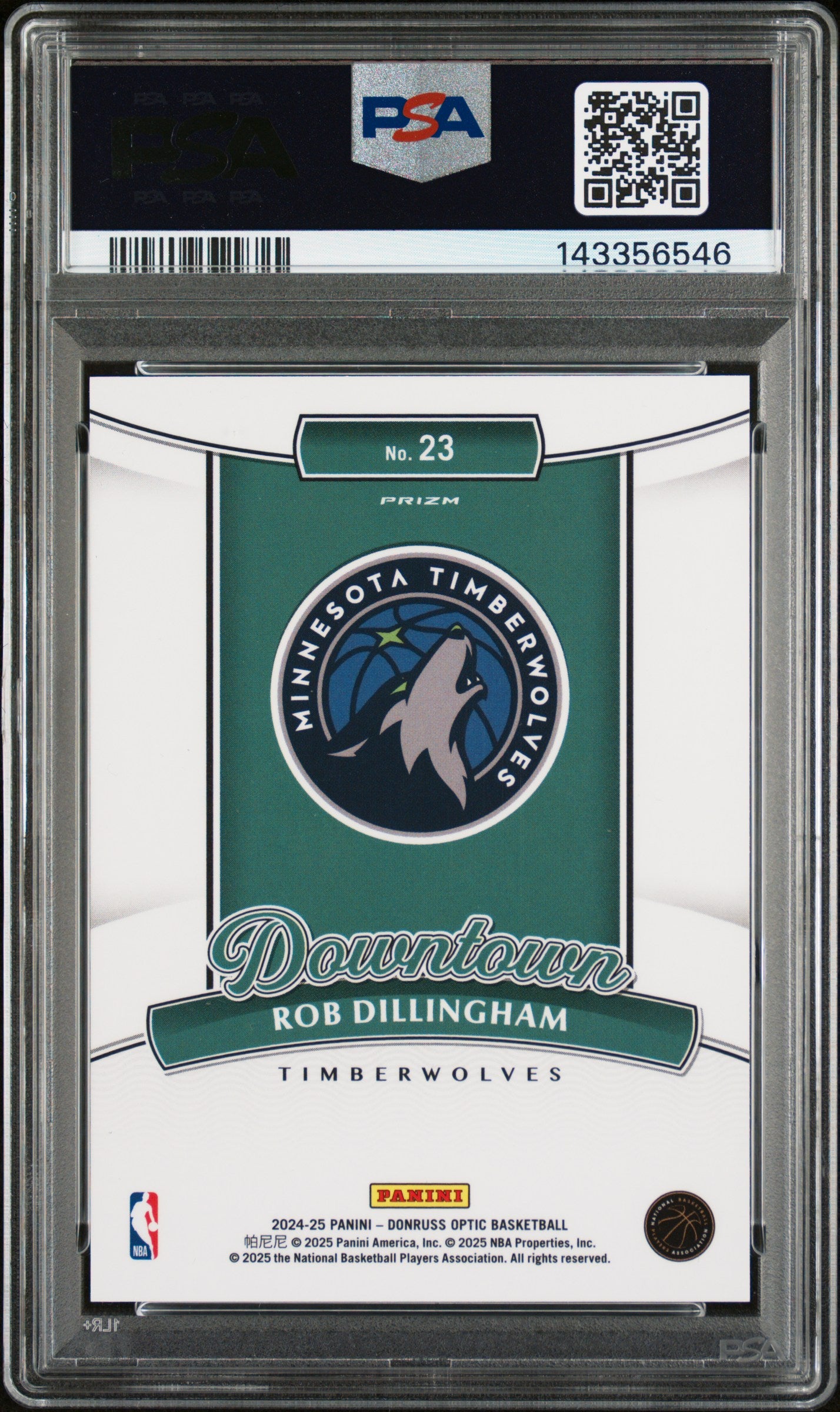Rob Dillingham 2024 Donruss Optic Rookie Downtown PSA 10 Gem Mint