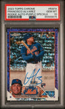 Francisco Alvarez 2023 Topps Chrome Purple Speckle Rookie Auto #267/299 PSA 10 Gem Mint