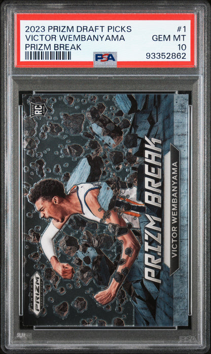 Victor Wembanyama 2023 Panini Prizm Draft Prizm Break PSA 10 Gem Mint 2862