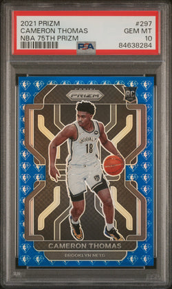 Cameron Thomas 2021 Panini Prizm Rookie NBA 75th Prizm PSA 10 Gem Mint