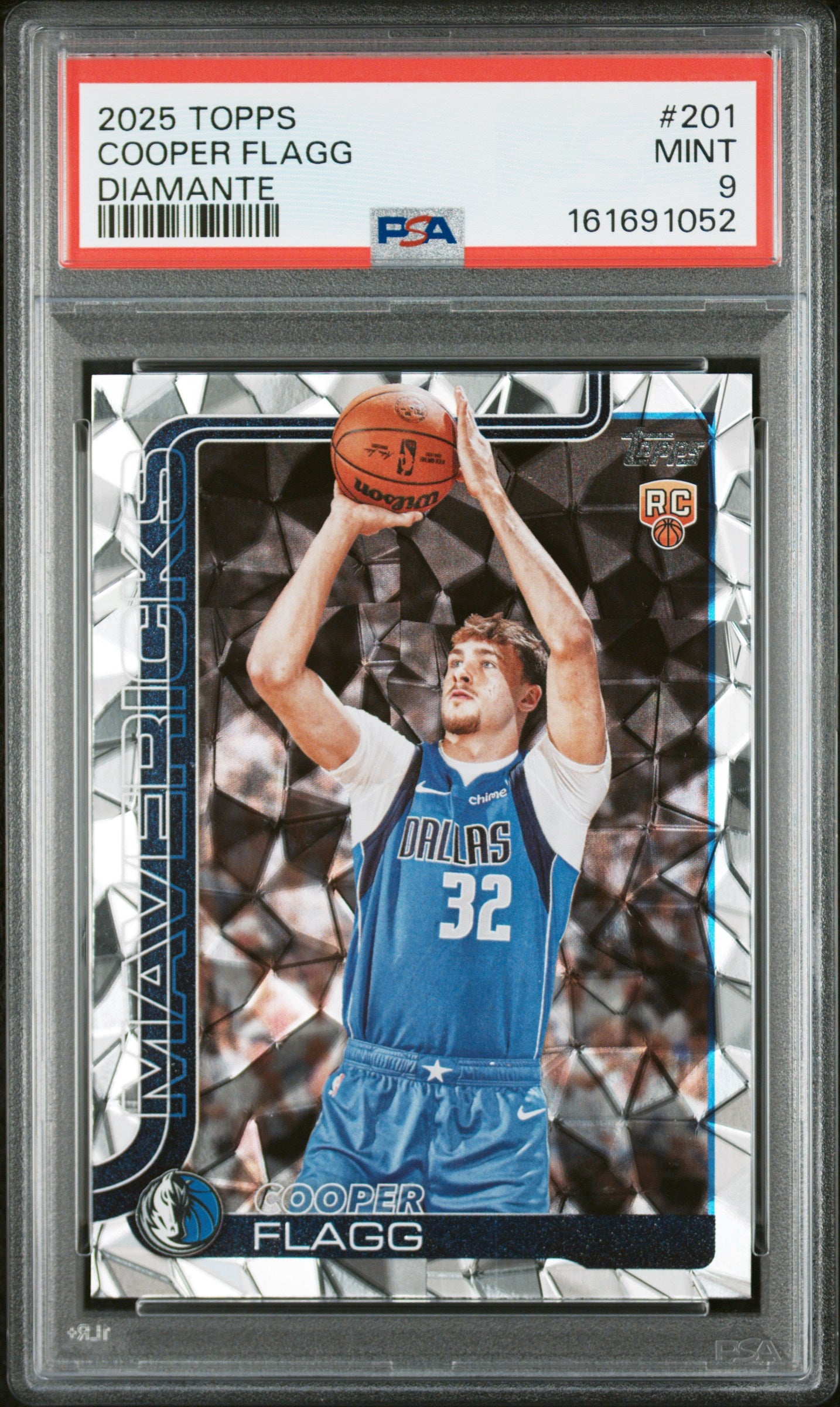 Cooper Flagg 2025 Topps Rookie #201 Diamante PSA 9 Mint 1052