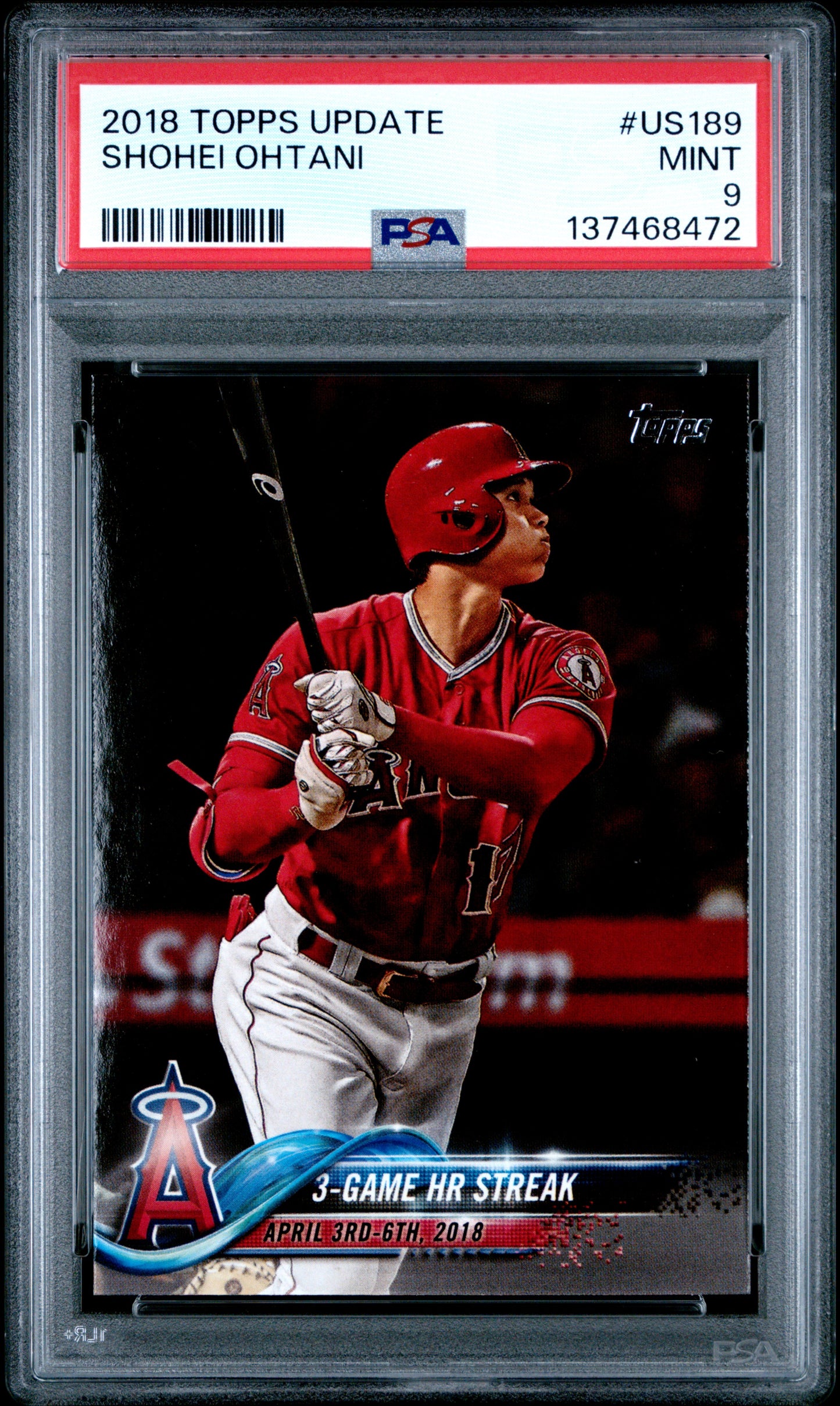 Shohei Ohtani 2018 Topps Update #US285 PSA 9 Mint 8472