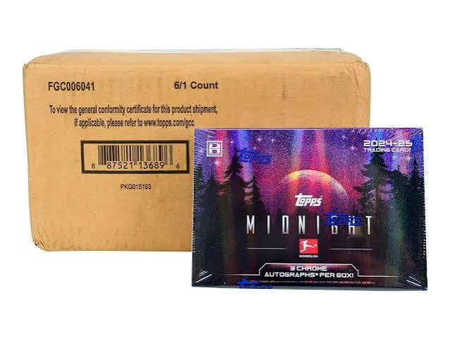 2024-25 Topps Midnight Bundesliga Soccer Hobby 6-Box Case