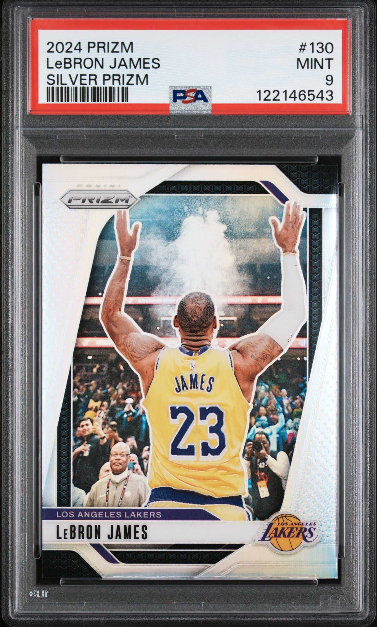 LeBron James 2024 Panini Prizm #130 Silver Prizm PSA 9 Mint