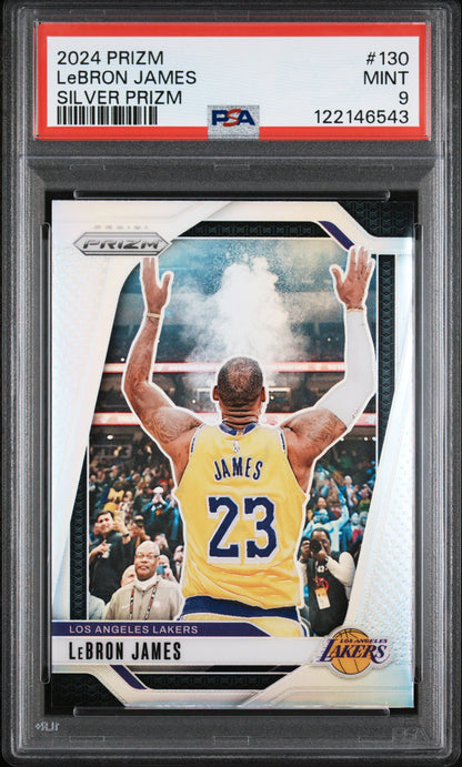 LeBron James 2024 Panini Prizm #130 Silver Prizm PSA 9 Mint