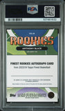 Anthony Black 2023 Topps Finest Black Refractor Auto #8/25 PSA 10 Auto 10
