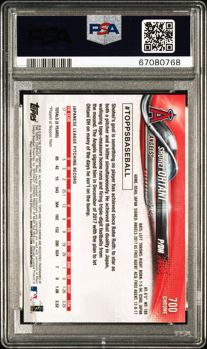 Shohei Ohtani 2018 Topps Sapphire Rookie #700 PSA 10 Gem Mint