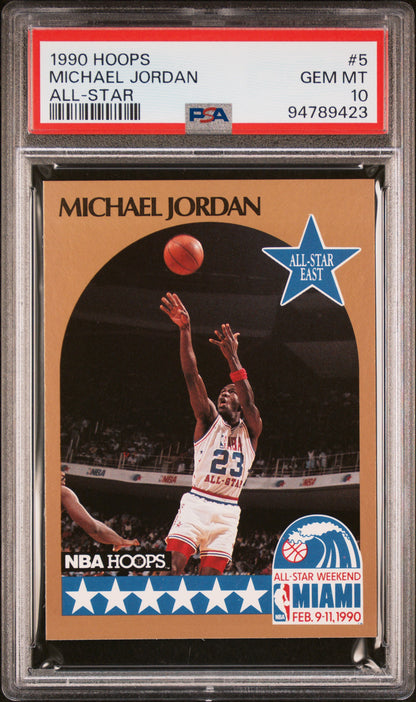 Michael Jordan 1990 Hoops #5 PSA 10 Gem Mint