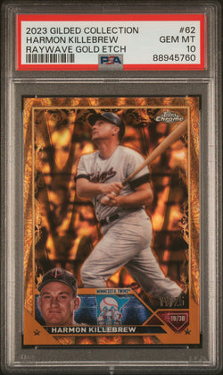 Harmon Killebrew 2023 Topps Gilded Raywave Gold Etch #11/25 PSA 10 Gem Mint