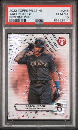 Aaron Judge 2023 Topps Pristine Pink Refractor #3/15 PSA 10 Gem Mint