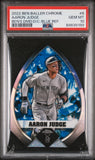 Aaron Judge 2022 Topps Chrome Ben Baller Blue DIamond Die-Cut #73/75 PSA 10 Gem Mint