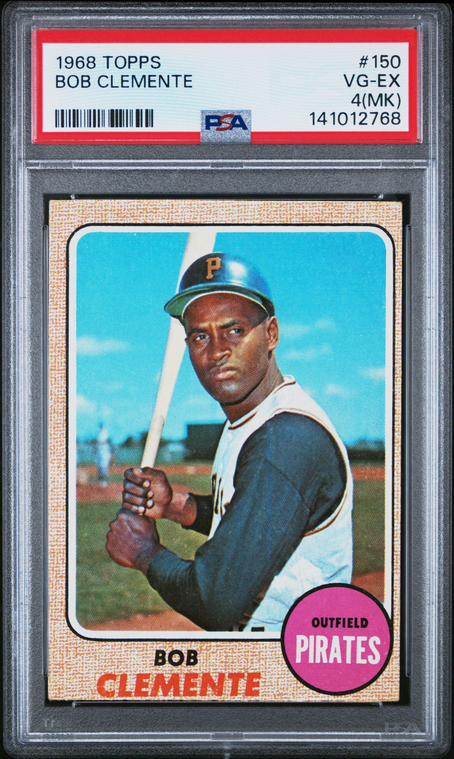 Bob Clemente 1968 Topps #150 PSA 4 (MK) VG-EX