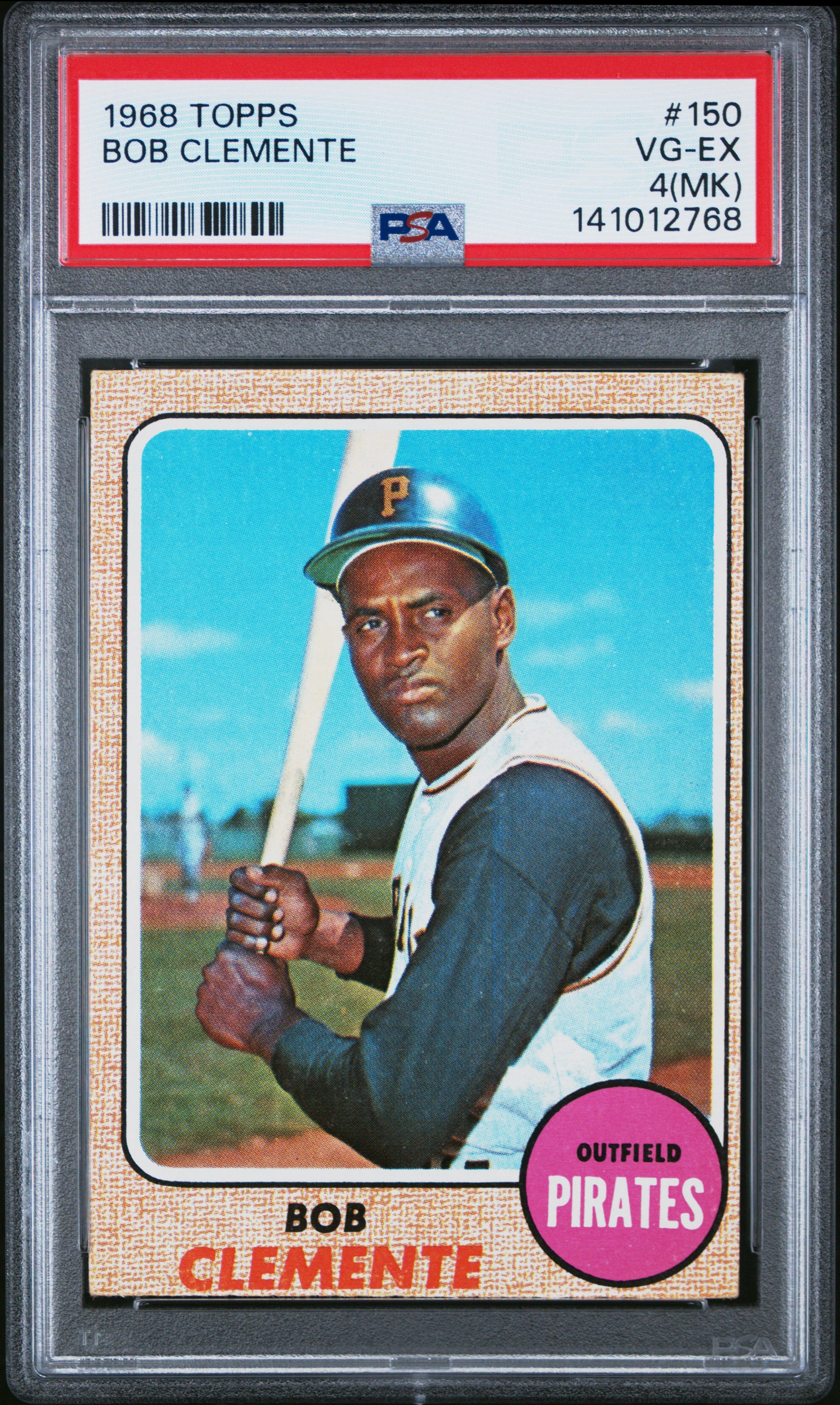 Bob Clemente 1968 Topps #150 PSA 4 (MK) VG-EX