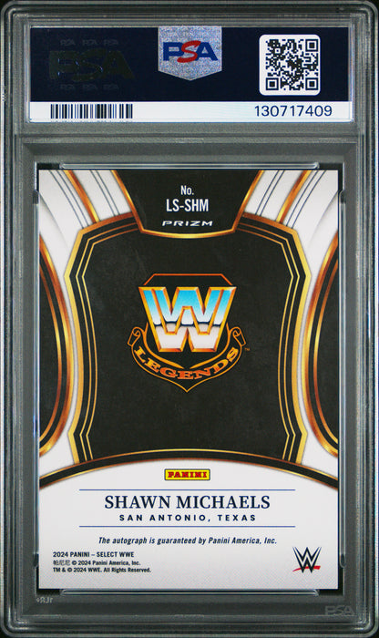 Shawn Michaels 2024 Panini Select WWE Legendary Signatures Auto PSA 9 Mint