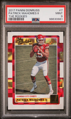 Patrick Mahomes 2017 Donruss The Rookies PSA 9 Mint 0881