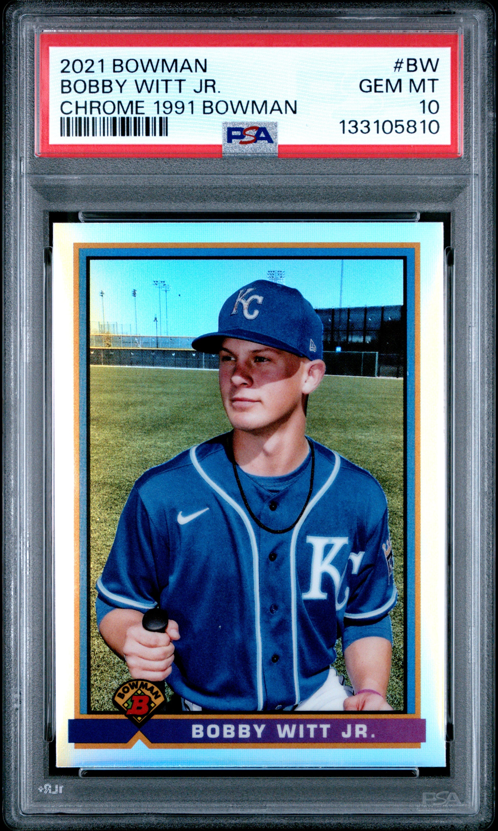 Bobby Witt Jr. 2021 Bowman Chrome 1991 Bowman PSA 10 Gem Mint