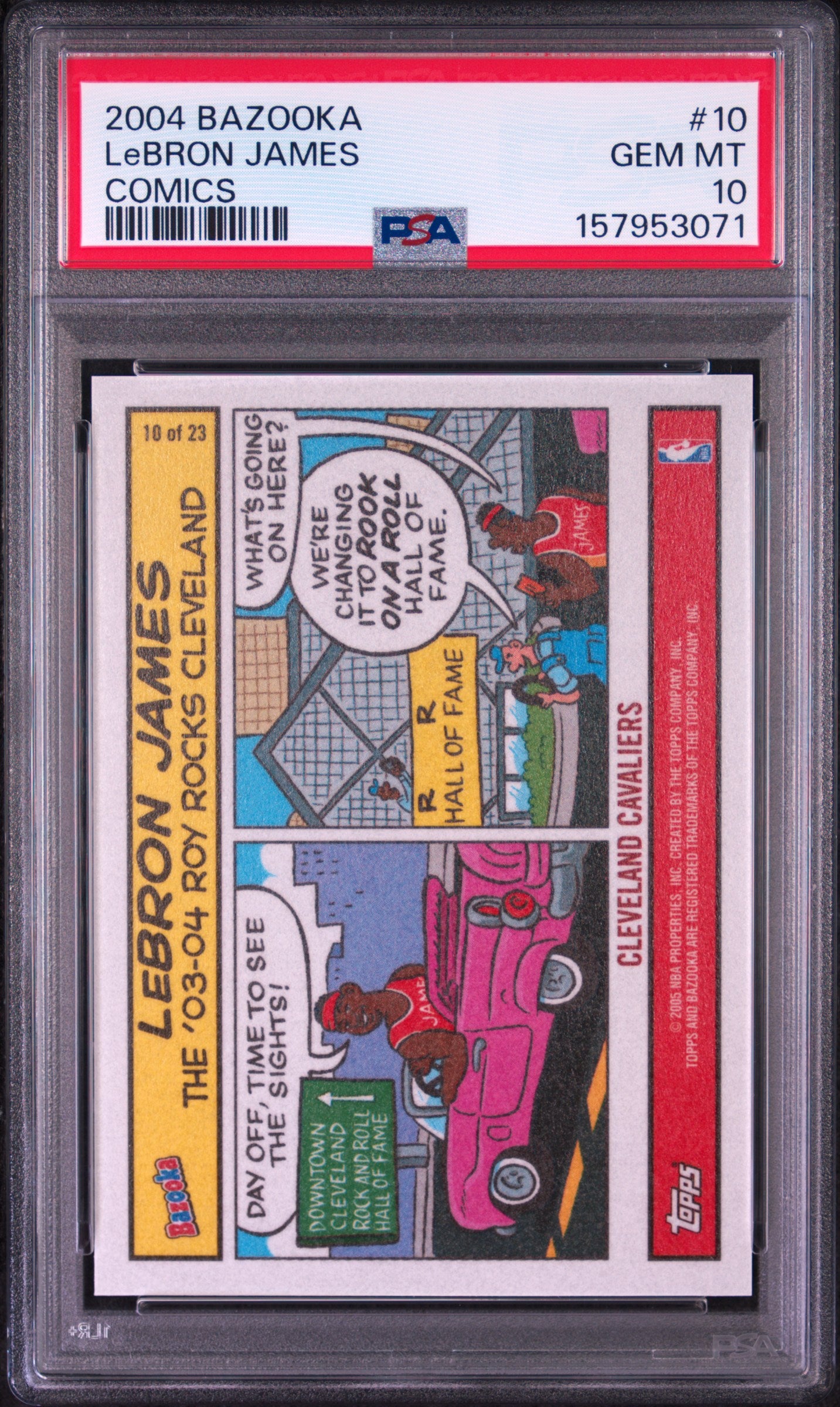 LeBron James 2004 Topps Bazooka Comics #10 PSA 10 Gem Mint