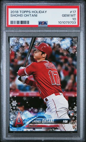 Shohei Ohtani 2018 Topps Holiday RC #17 PSA 10 Gem Mint 9703