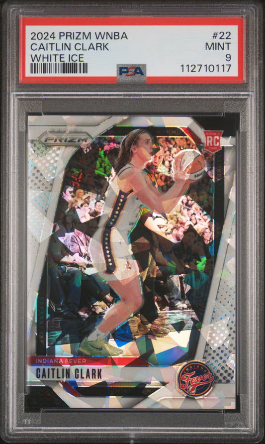 Caitlin Clark 2024 Panini Prizm WNBA White Ice #30/35 PSA 9 Mint
