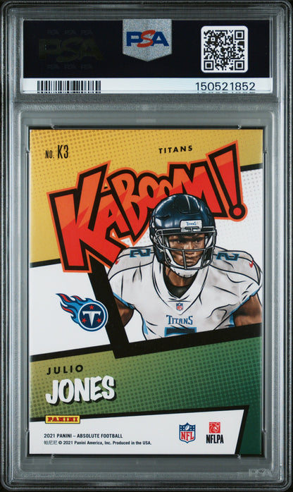 Julio Jones 2021 Panini Absolute Kaboom PSA 7 Near Mint