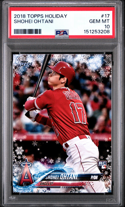 Shohei Ohtani 2018 Topps Holiday Rookie #17 PSA 10 Gem Mint 3208