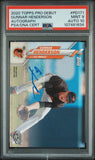 Gunnar Henderson 2020 Topps Pro Debut Autograph PSA 9 Auto 10