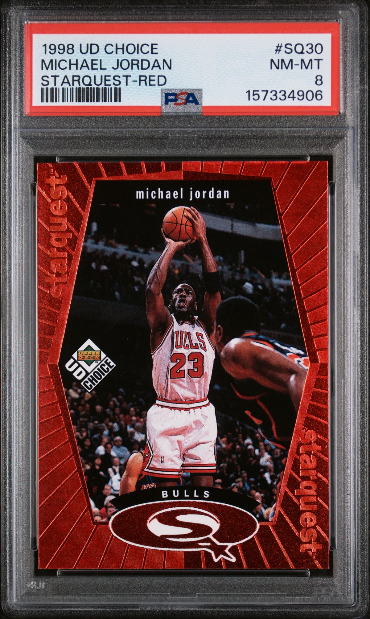 Michael Jordan 1998 Upper Deck Choice Starquest Red PSA 8 Nm-Mint